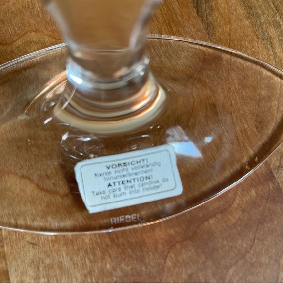 Vintage Riedel Crystal Double Tulip Flower Candle Stick Holder 6” Frosted Glass - Picture 6 of 6